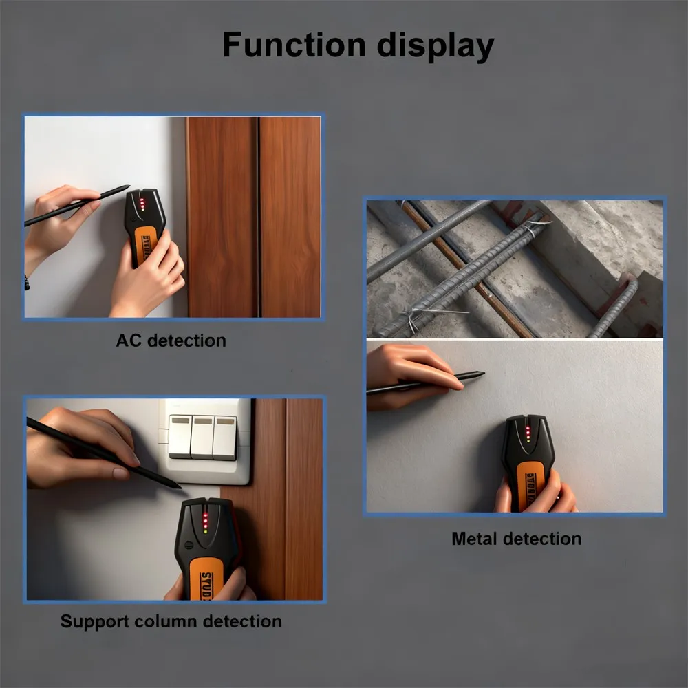 Multifunctional Handheld Metal Detector Stud Wood Finder Electronic Measuring Instrument Electronic Wall Detector Finders