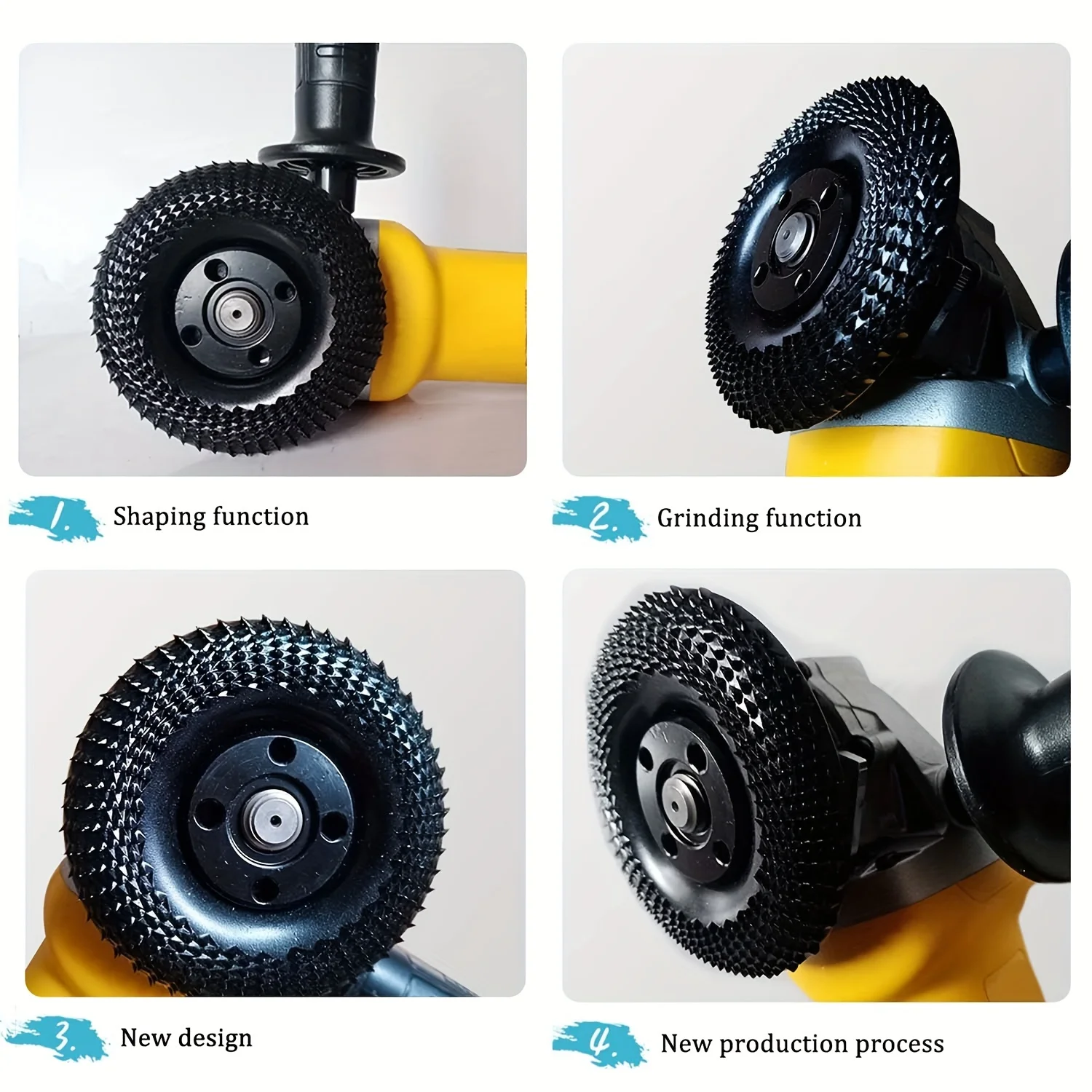 1pc 4 Inch Wood Grinder Wheel Disc, Wood Shaping Wheel, Grinding Wheel Carving Abrasive Disc For Woodworking Sanding Carving Sha