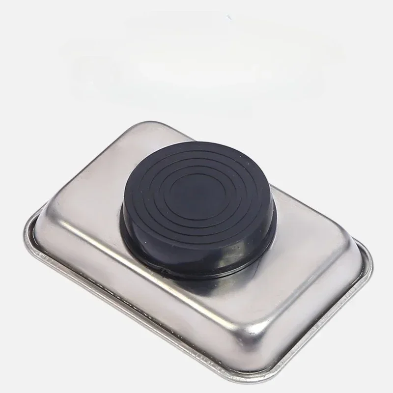 Round Square Magnetic Bowl, Stainless Steel Parts Tray, Durable, Holds Screws Nuts Bolts, Easy Access, Prevents Loss, Workshop