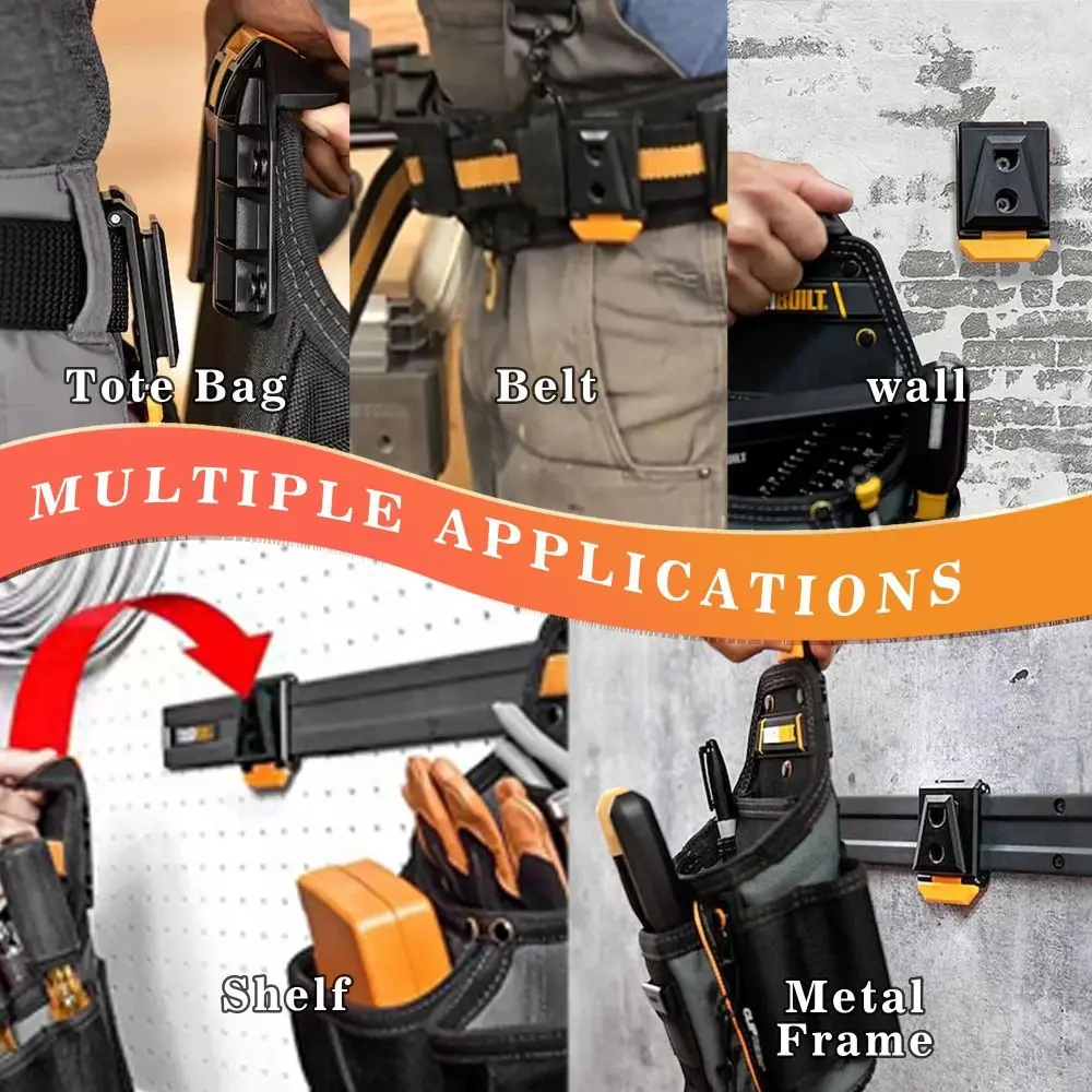 Tool Belt High Quality Sturdy ABS Waist Buckle Quick Attach Durable Waist Bag Clip Compatible Replacement Professional Use