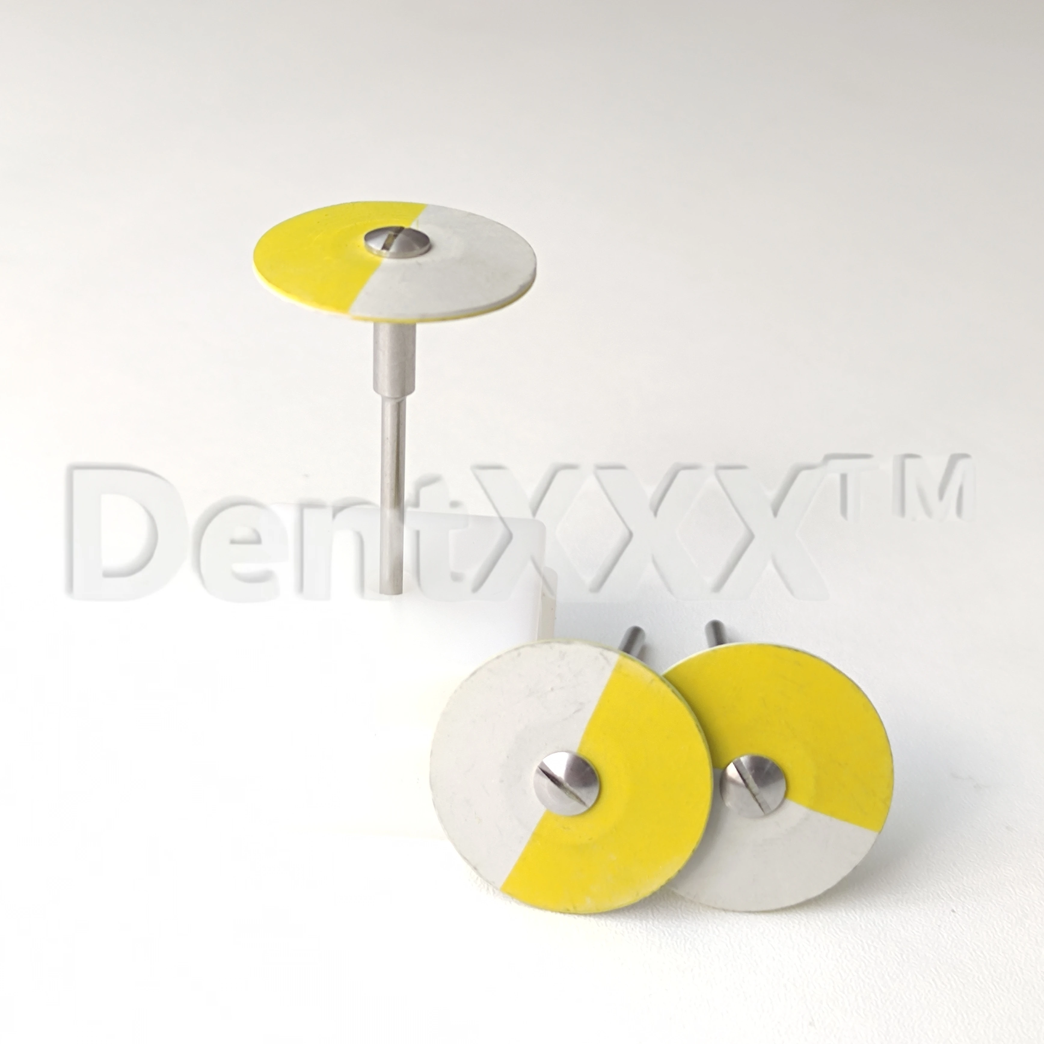 1 Diamond Rubber Polishing Wheel Disc, Dual-Color Polishing Disc, Suitable for Porcelain Metal Grinding Head Polishing Head