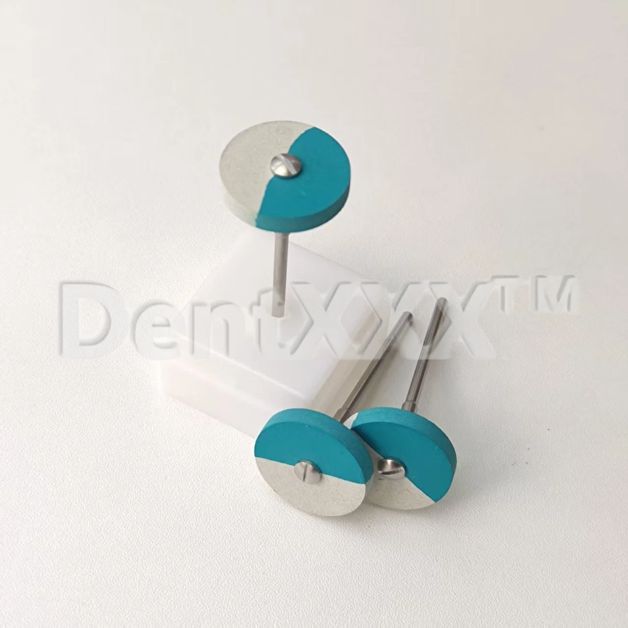 1 Diamond Rubber Polishing Wheel Disc, Dual-Color Polishing Disc, Suitable for Porcelain Metal Grinding Head Polishing Head