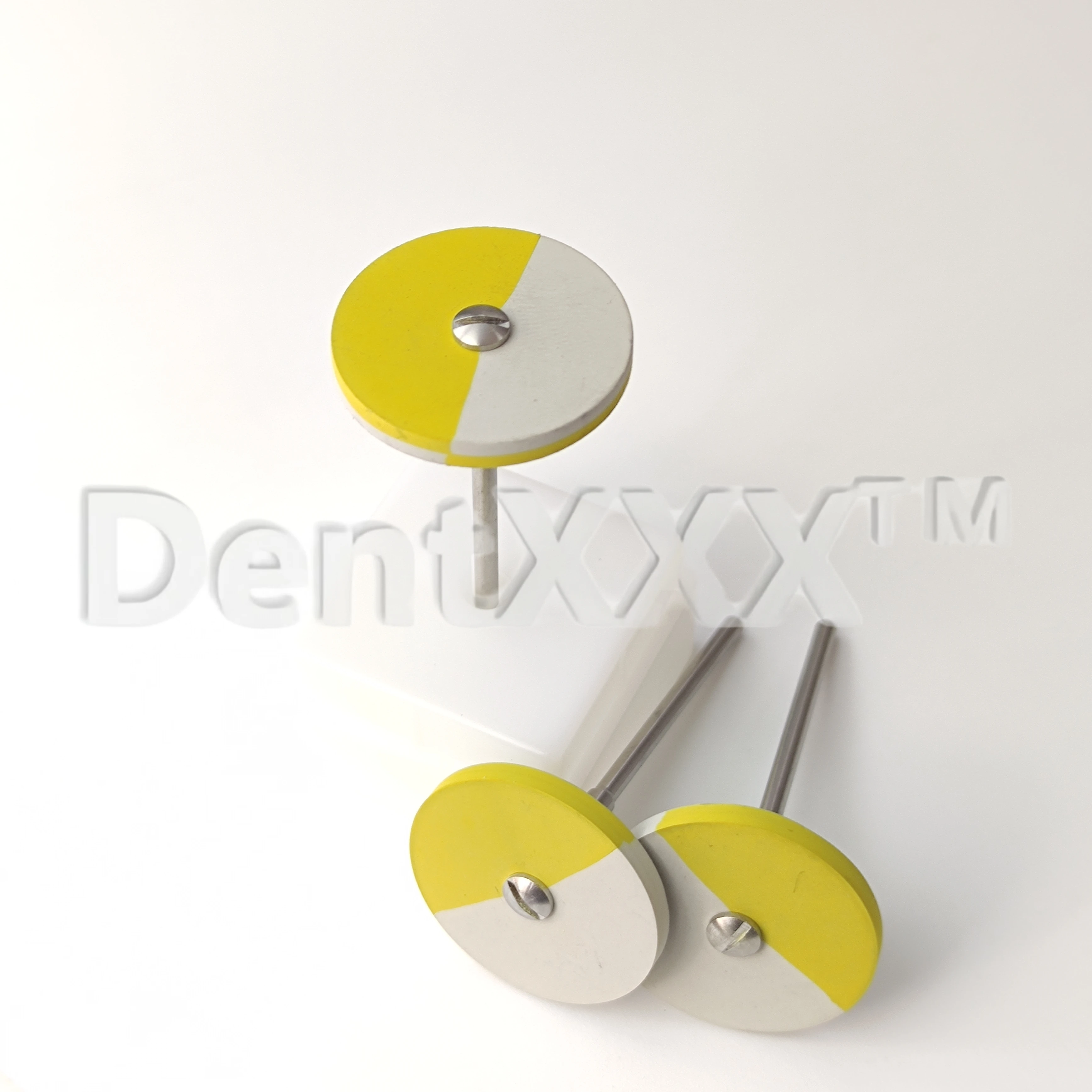 1 Diamond Rubber Polishing Wheel Disc, Dual-Color Polishing Disc, Suitable for Porcelain Metal Grinding Head Polishing Head