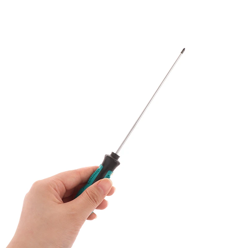 New 1PC Green Rubber Handle Magnetic Screwdriver Long Slotted Screwdriver Installation And Disassembly Repair Hand Tool for Home