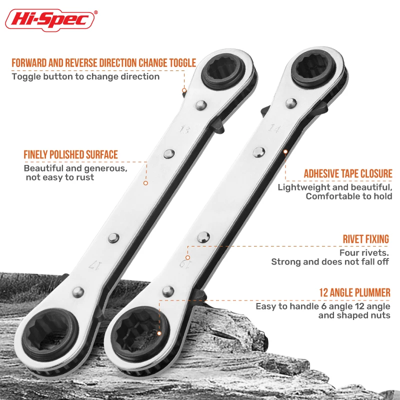 4-in-1 Quad-Size Ratchet Wrench Multi-Head Adjustable Socket Spanner Professional CR-V Steel Hand Tool for Rapid Fastening