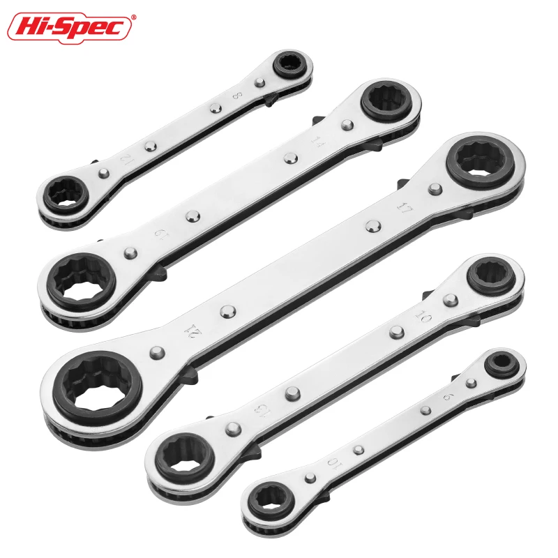 4-in-1 Quad-Size Ratchet Wrench Multi-Head Adjustable Socket Spanner Professional CR-V Steel Hand Tool for Rapid Fastening