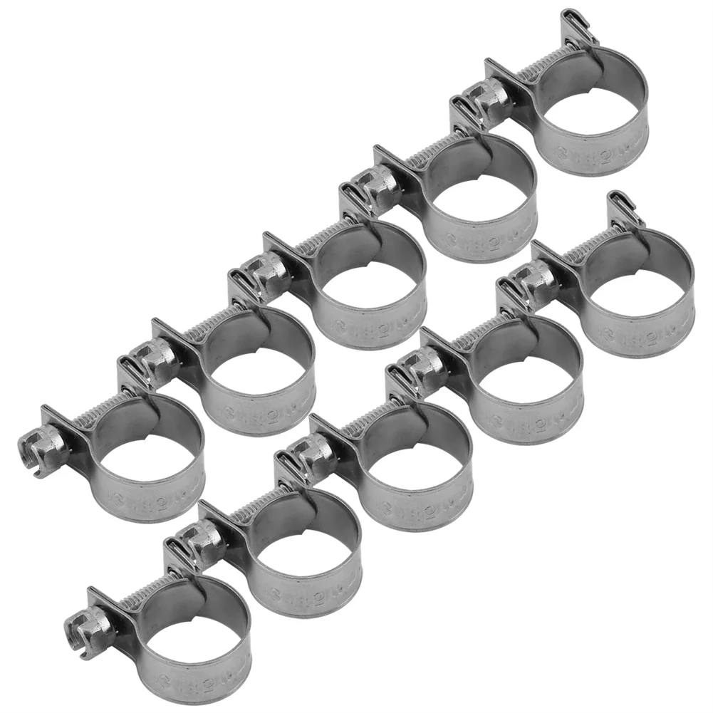 10PCS Stainless Steel Hose Clamps for Oil Pipes 6mm-20mm Available Sizes Hose Clamps Pipe Clamps Hose Retention Hardware