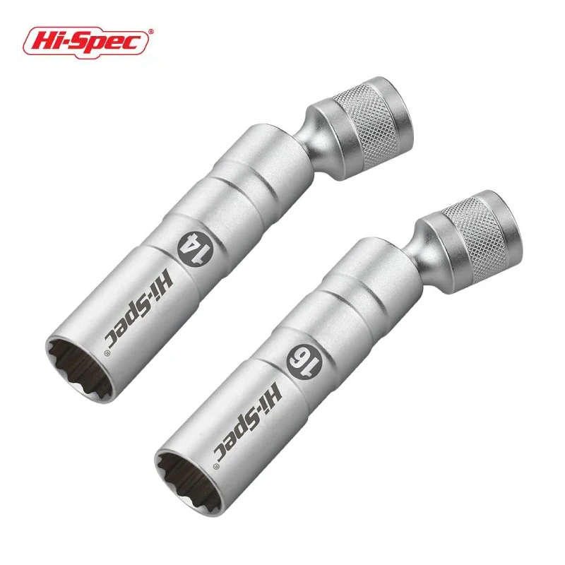 Hi-Spec Magnetic Universal Spark Plug Socket Wrench 14/16mm Install Replace Car Repair Kit Spark Plug Removal For Car Repair