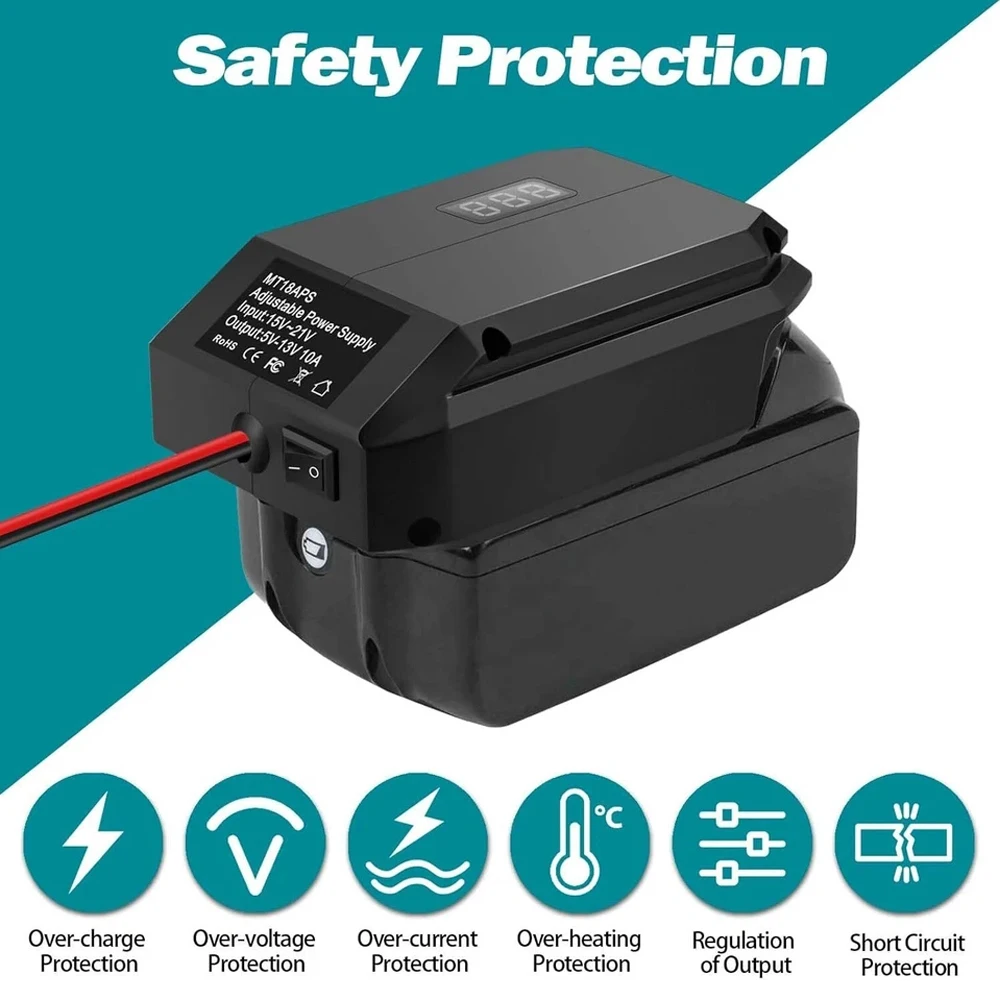 Power Wheel Adapter 18V to 12V Step Down Converter For Makita 18V Li-ion Battery Adapter Cigarette Lighter Adapter