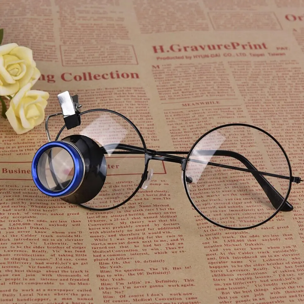 5X 10X 20X Eyeglass Magnifier Clip-On Eye Loupe Magnifying Glass Portable Eyepiece Process Operation for Watchmakers Repair Tool
