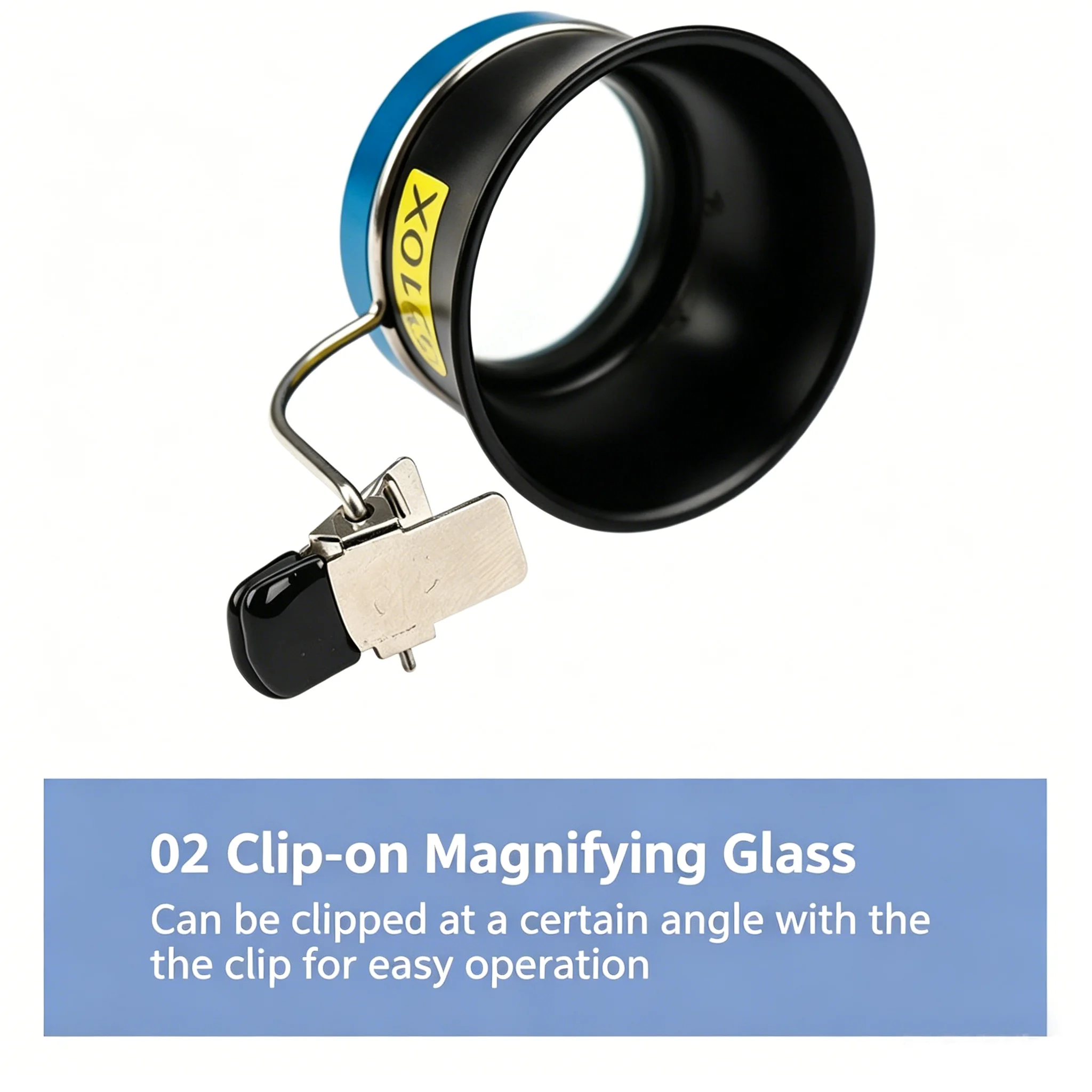 5X 10X 20X Eyeglass Magnifier Clip-On Eye Loupe Magnifying Glass Portable Eyepiece Process Operation for Watchmakers Repair Tool