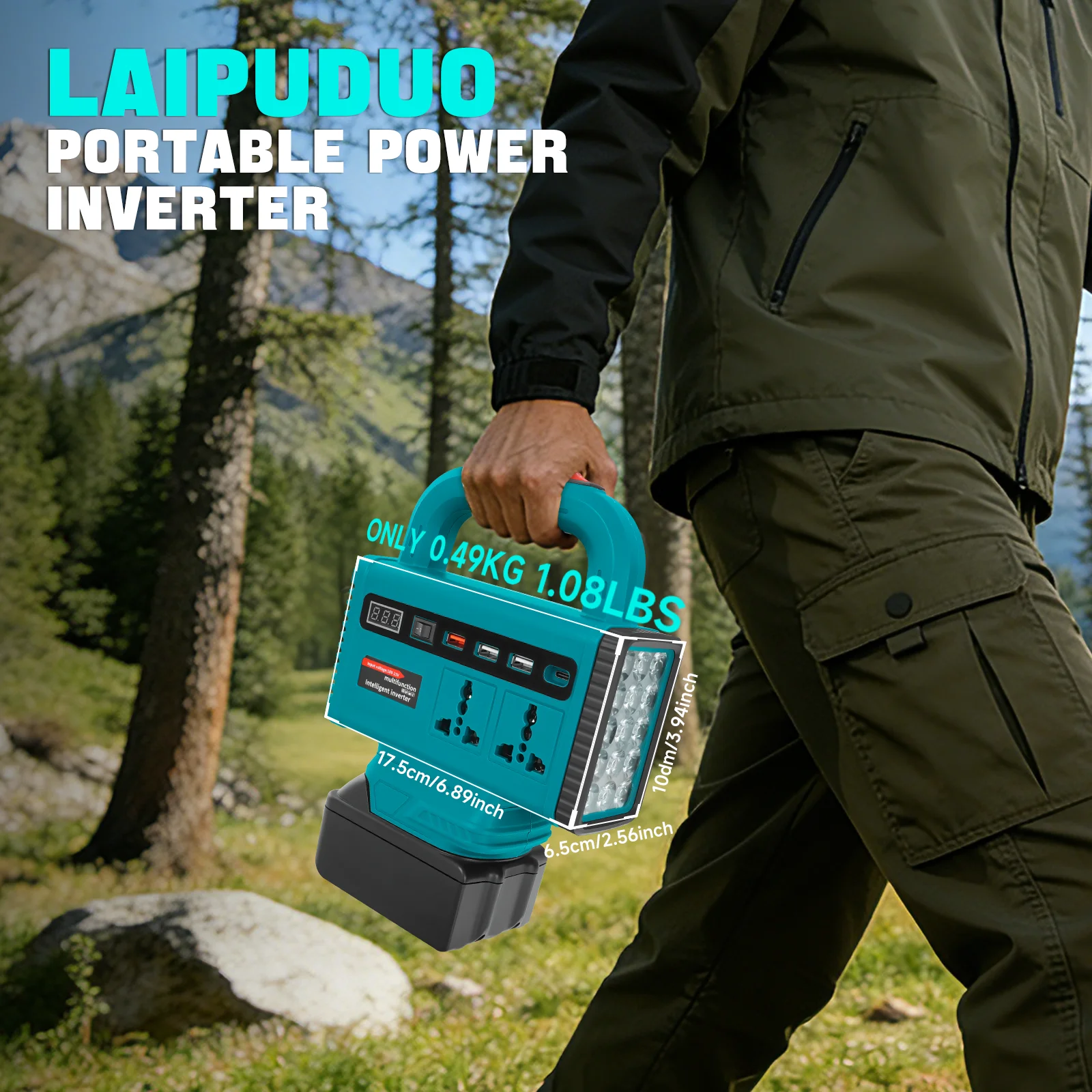 150W Portable Power Inverter for Makita 18V Battery DC 18V to AC 110V 220V Converter Power Station Outdoor Camping Emergency Use
