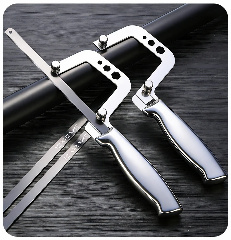 Mini Hacksaw Stainless Steel Frame Small Hacksaw Household DIY Small Handheld Saw Hand Saw for Wood / Plastic / Metal Cutting