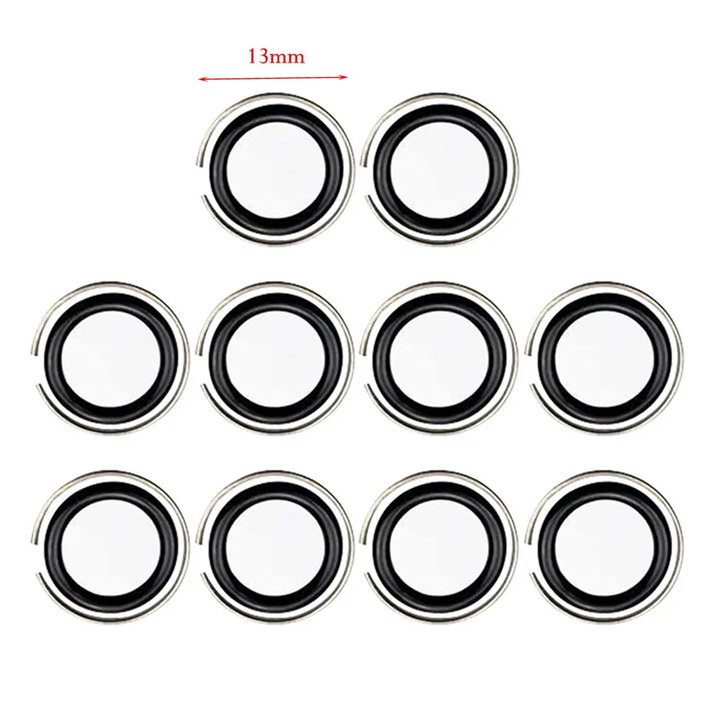 10pcs 1/2" Retaining Ring Clip With O-Ring For Impact Wrench Socket Retainer Rings Socket Retaining Drive Friction Rings Part