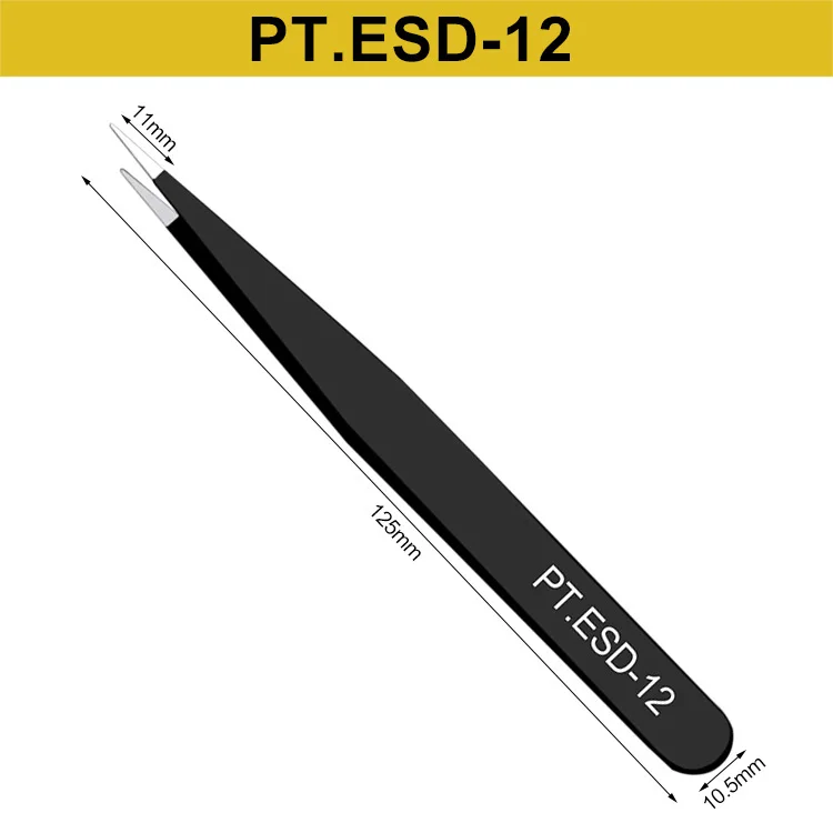 6pcs anti-static stainless steel tweezers set repair repair tool set anti-static hand tool set for model making