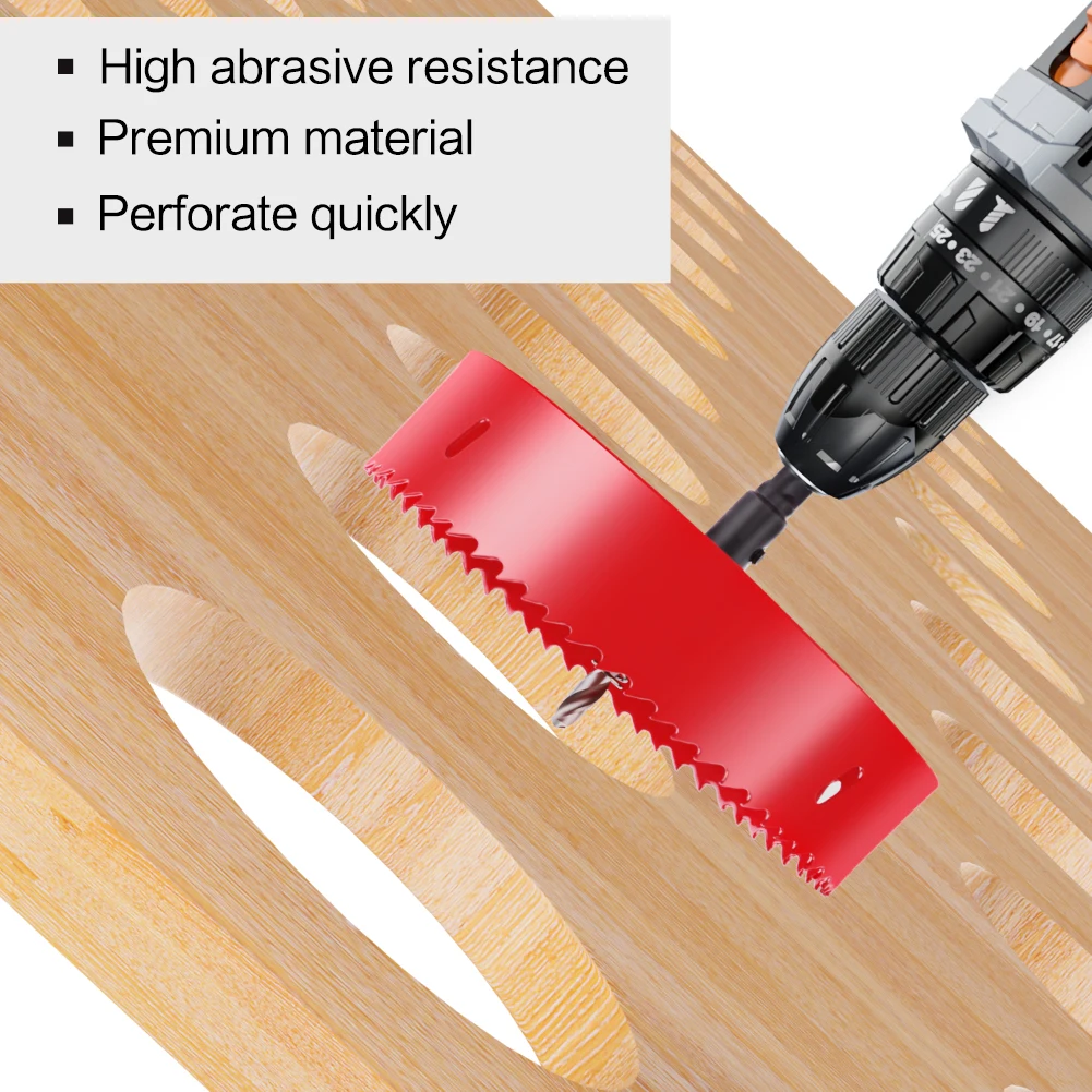 15-200mm M42 Bi-Metal Hole Saw Cutter Set Drill Bit For Wood Metal Aluminum Gypsum Board Pipe Hole Drilling Working Tool