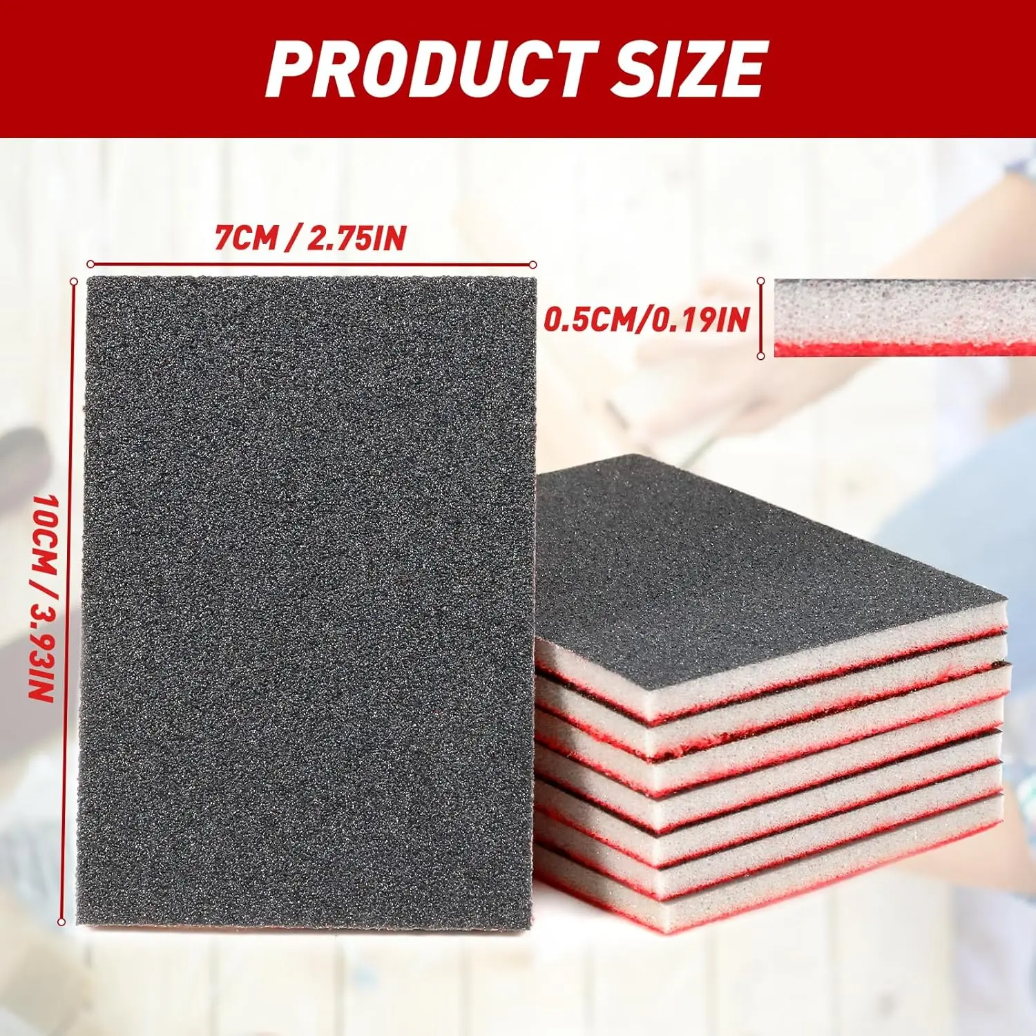 5/10PCS Sanding Sponges 120-1000 Grit Ultra Fine Washable Reusable Wet Dry Sandpaper Blocks for Model Metal and Wood Polishing