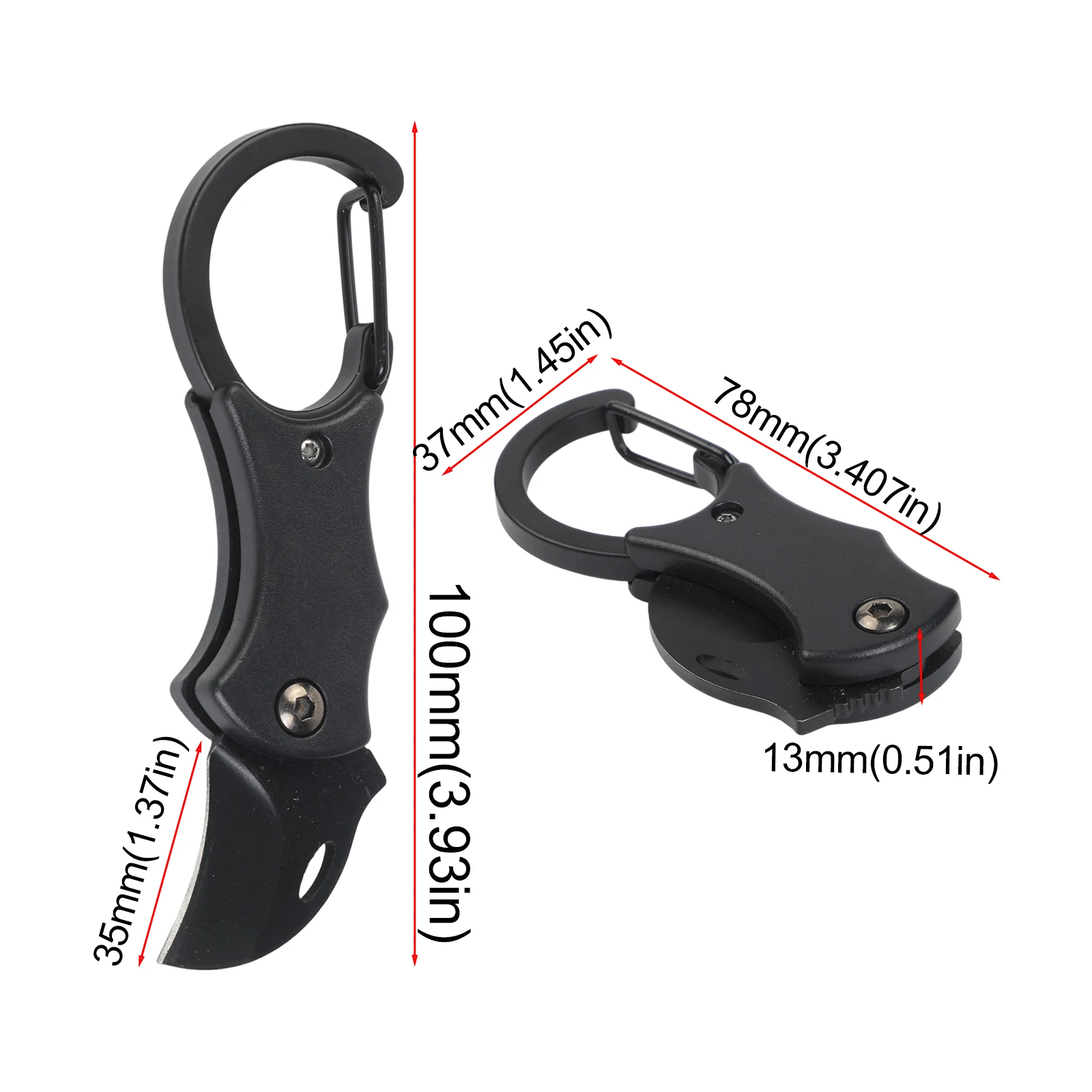 Portable Small Pocket Cutter Carabiner Cutter Box Cutter Keychain Folding Cutter Unboxing Tools Gadgets For Outdoor
