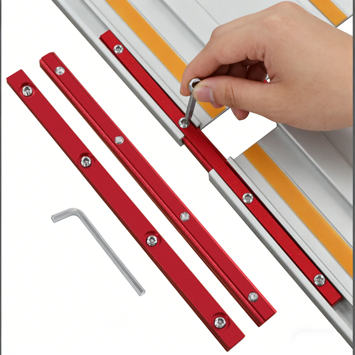 Woodworking Guide Rail Connector Kit, Track Joining Accessory for Router Table and Table Saw Systems,Universal Track Connector