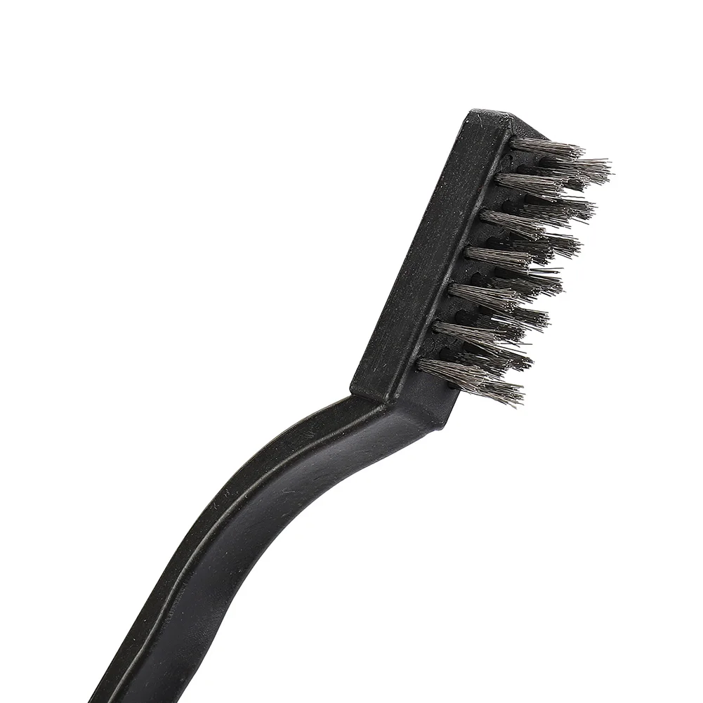 Stainless Steel Wire Brush Set Of 6 Small Hand Scrub Brushes For Cleaning Rust Metal Parts And Machinery 5.1 Inch
