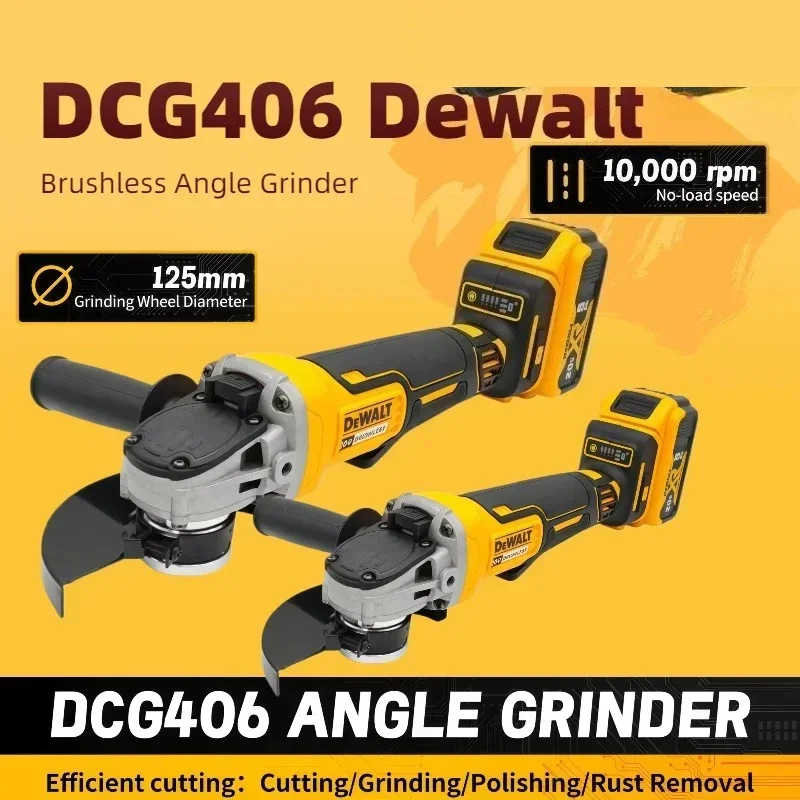 Dewalt DCG406 Cordless Brushless Angle Grinder 125MM 9000RPM Cutting Polishing Machine Compatible With 20V Batteries