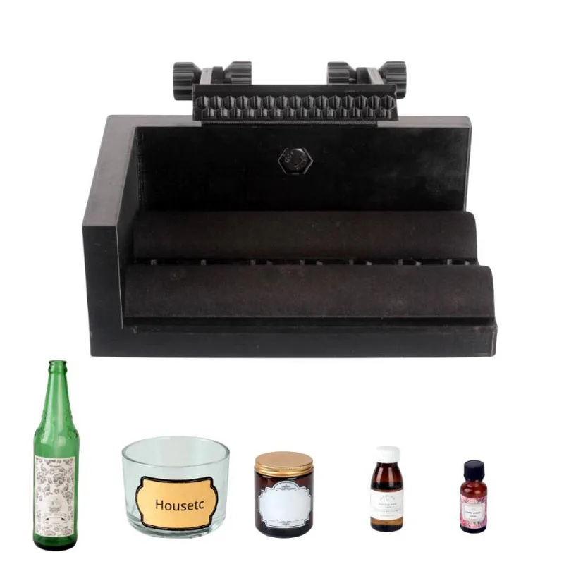 Adjustable Manual Labeling Tool for Bottles Wine Bottle Label Positioner Applicator