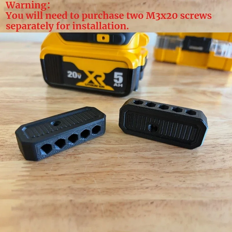 2 Pack Hex Bit Organizer Holder Fit Dewalt 12V/20V Drill,StorageCase Holds10pcs1/4 Inch HexScrewdriverBits Power Tool Accessory