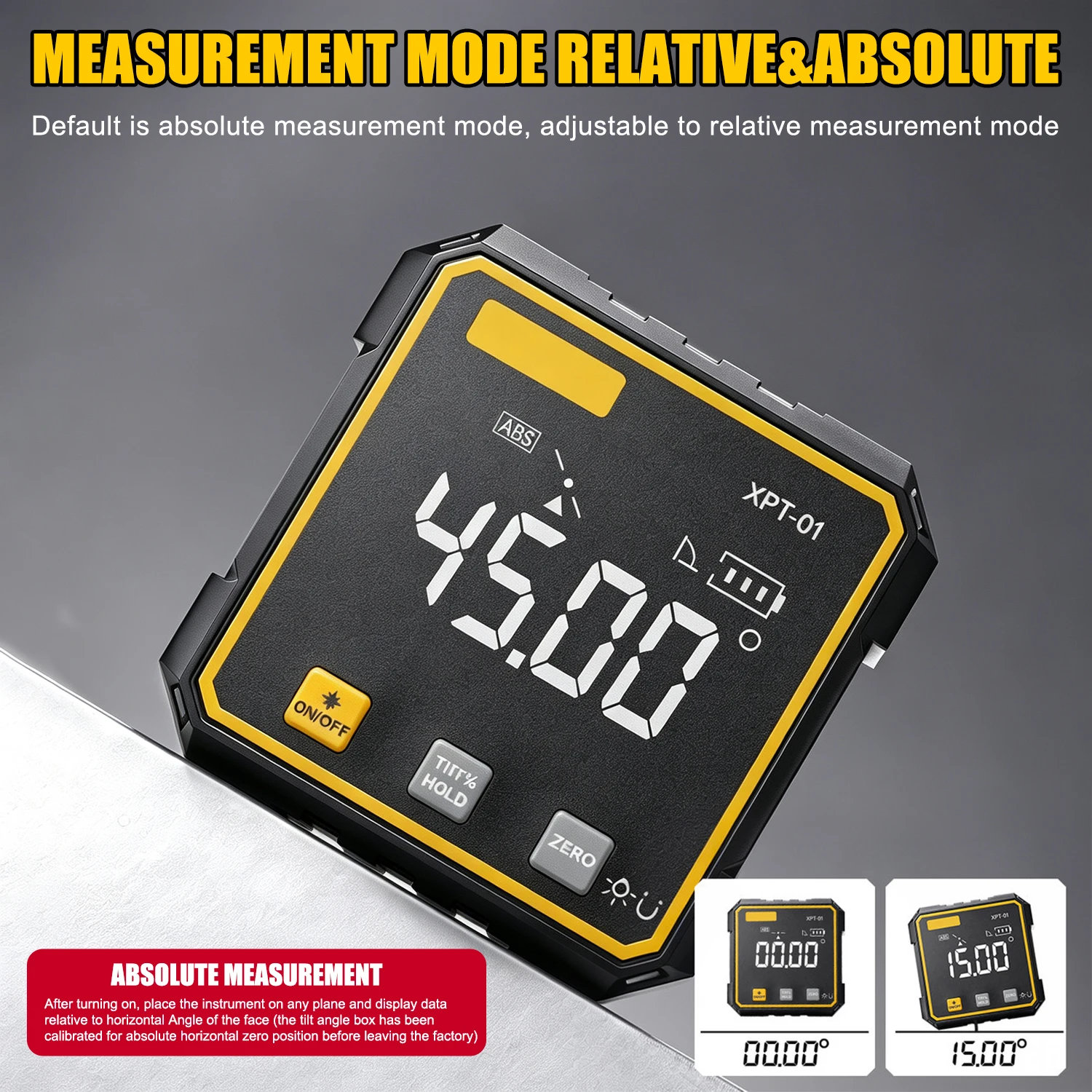 4 Side Strong Magnetic Digital Laser Angle Gauge Inclinometer Mini Portable Level Ruler Box For Construction Measurement