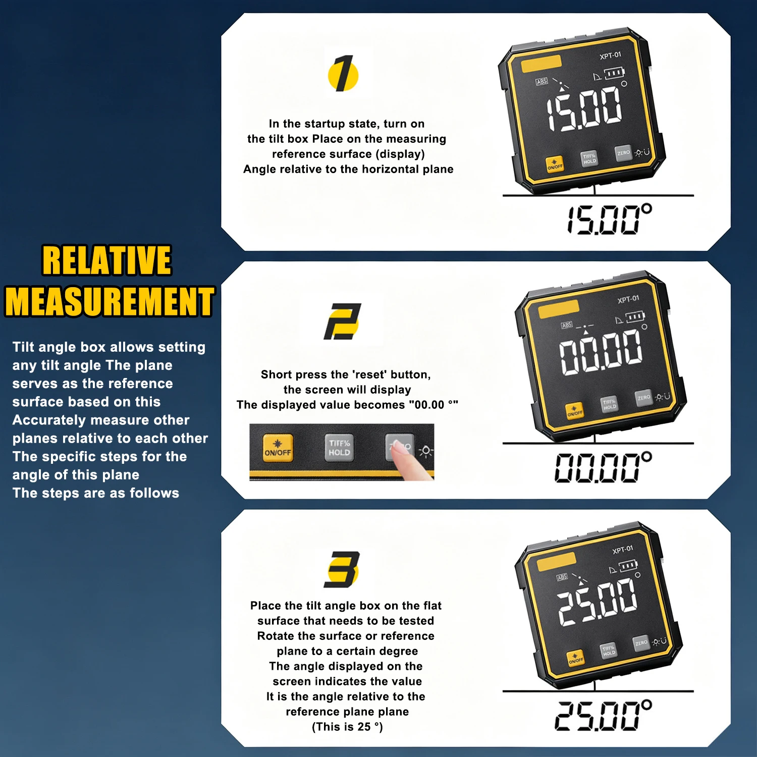 4 Side Strong Magnetic Digital Laser Angle Gauge Inclinometer Mini Portable Level Ruler Box For Construction Measurement