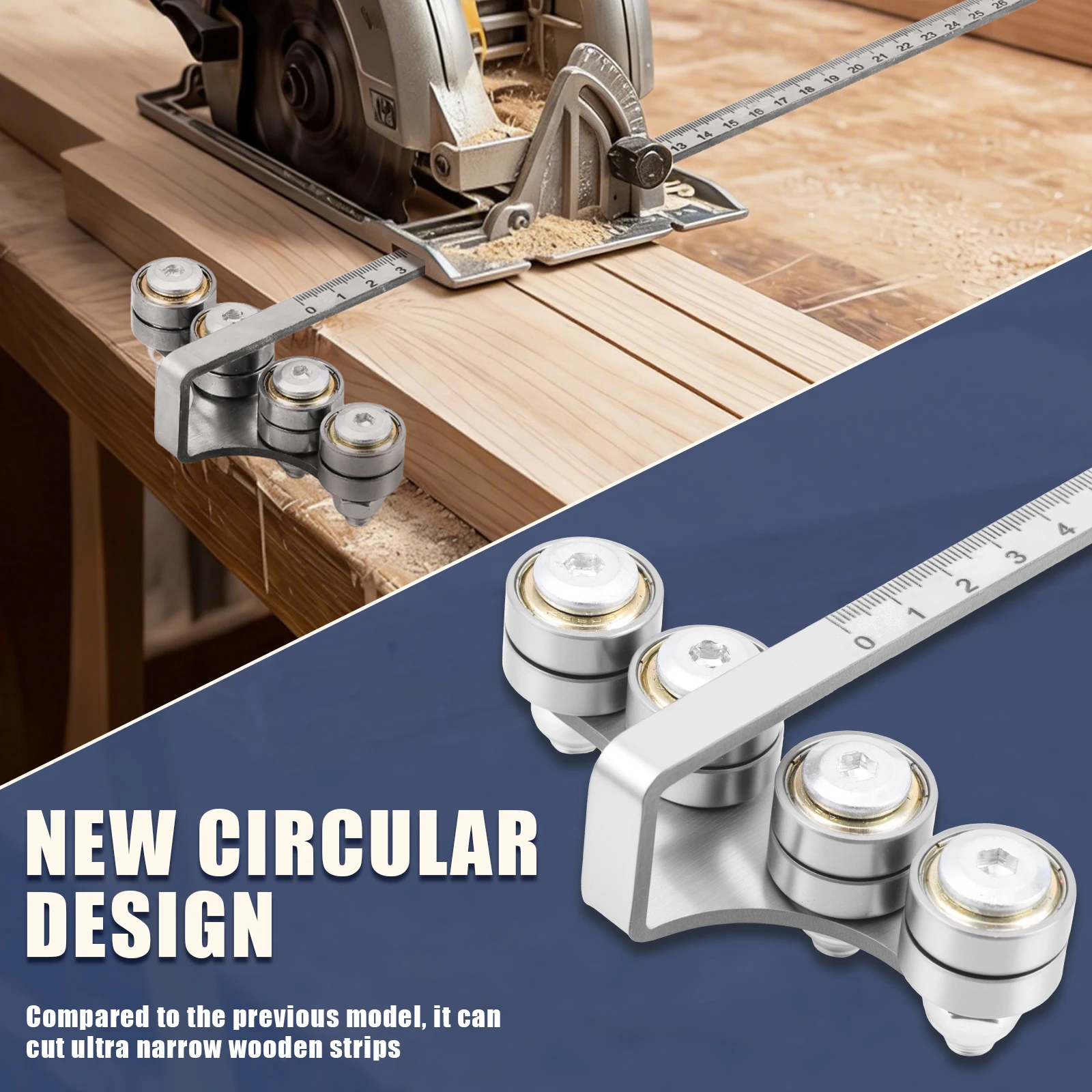 NEW Upgraded Circular Saw Guide Rail Positioning Calipers Stainless Steel Adjustable Precision Cutting Guide  for WoodworkingDIY