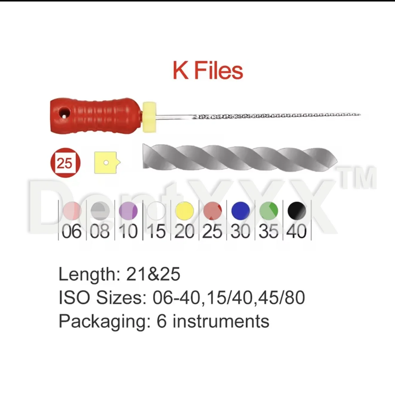 6PCS Multi-Size Stainless Steel Hand 25MM Files Set Precision Tools