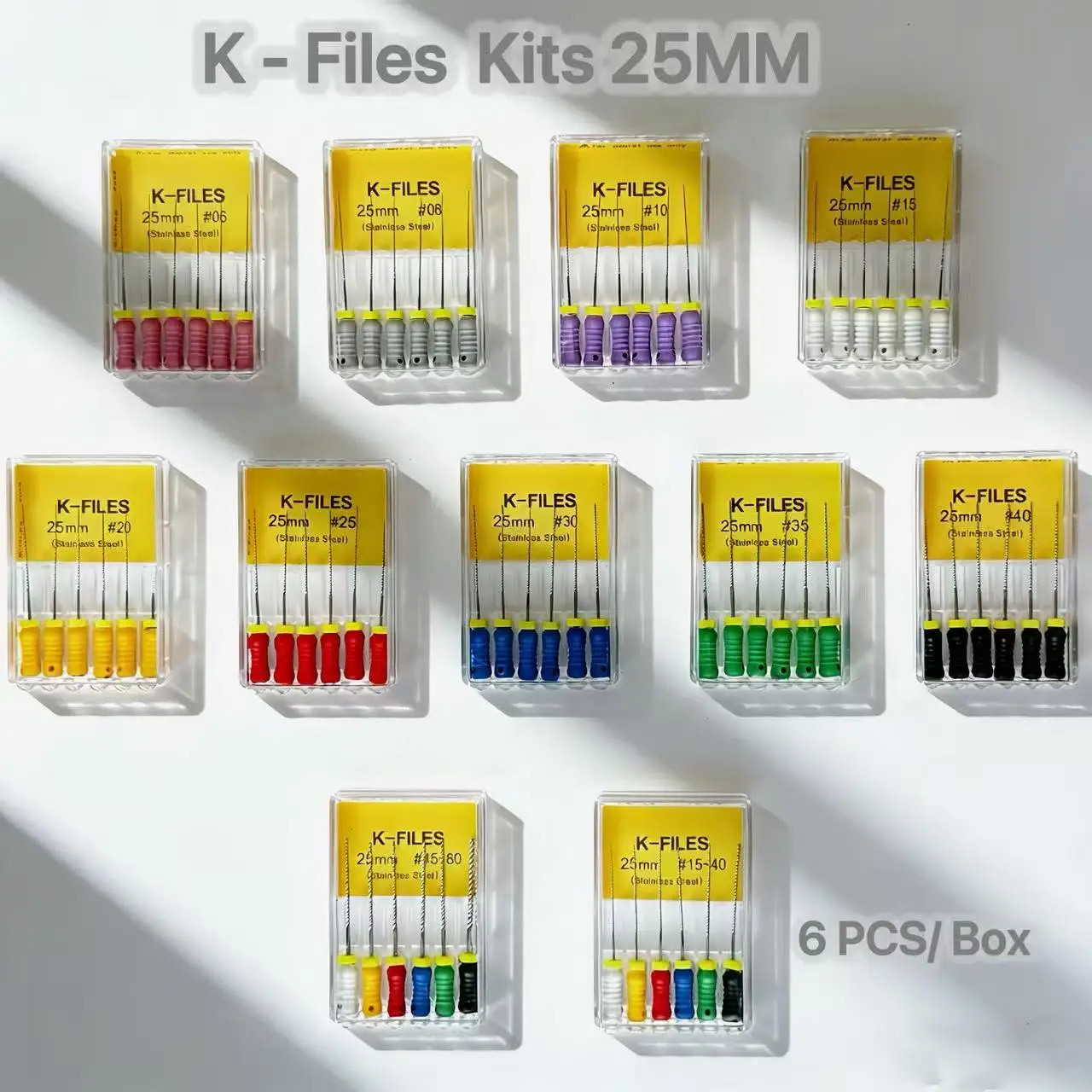 6PCS Multi-Size Stainless Steel Hand 25MM Files Set Precision Tools