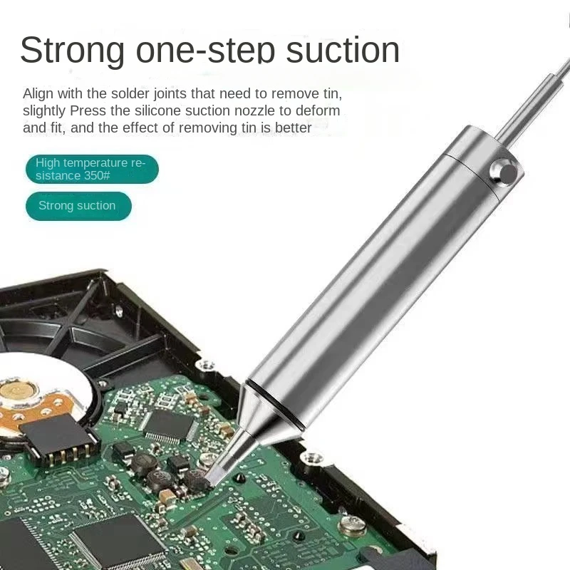 ANSIKI MJF-D9 Solder Sucker Aluminum Alloy Desoldering Pump Manual Vacuum Suction Tin Gun for PCB Component Welding Repair Tool