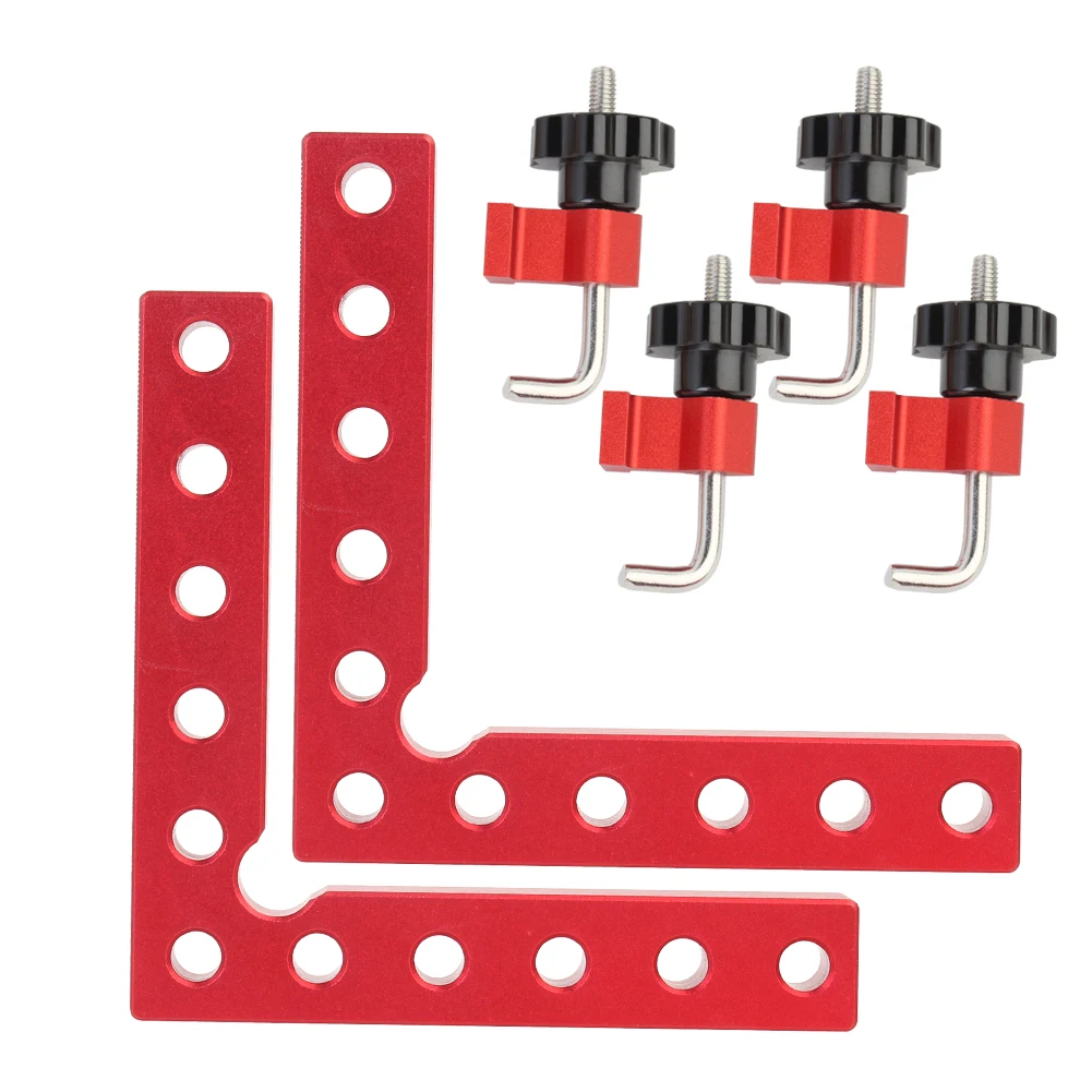 2Pc 90 Degrees L-Shaped Auxiliary Fixture Splicing Board Positioning Panel Fixed Clip Carpenter's Square Ruler Woodworking Tool