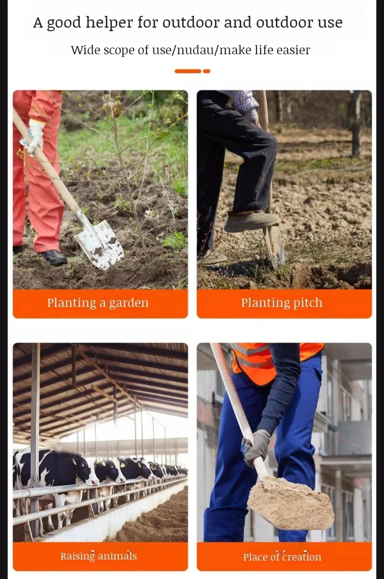 Manganese Steel Hollow Shovel Professional Sewer Cleaning Shovel Perforated Sludge Shovel Dredge Spoon for Drain Ditch Manhole
