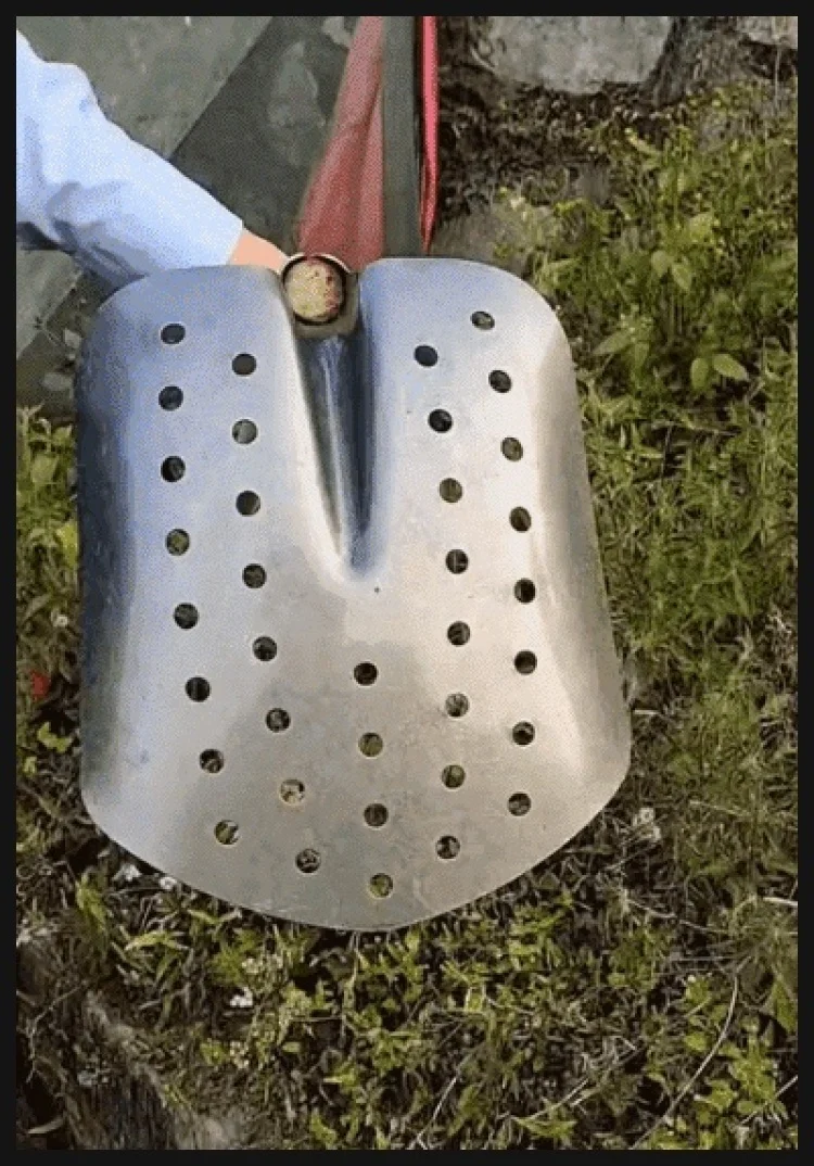 Manganese Steel Hollow Shovel Professional Sewer Cleaning Shovel Perforated Sludge Shovel Dredge Spoon for Drain Ditch Manhole