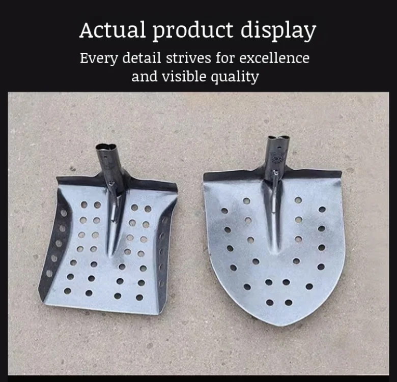 Manganese Steel Hollow Shovel Professional Sewer Cleaning Shovel Perforated Sludge Shovel Dredge Spoon for Drain Ditch Manhole