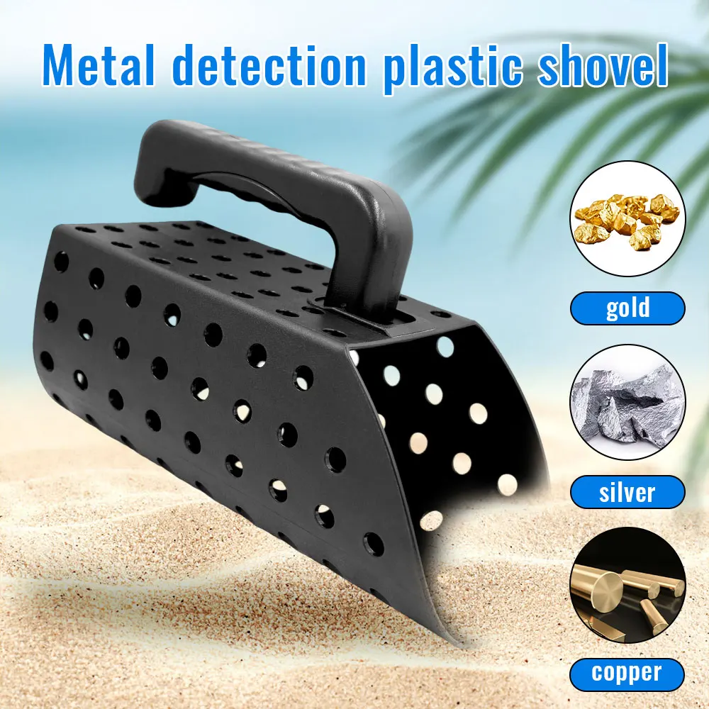 Plastic Metal Detector Shovel Rust Resistant Compact Detecting Sifter Versatile Manual Sand Scoop Shovel for Outdoor Beach ABS