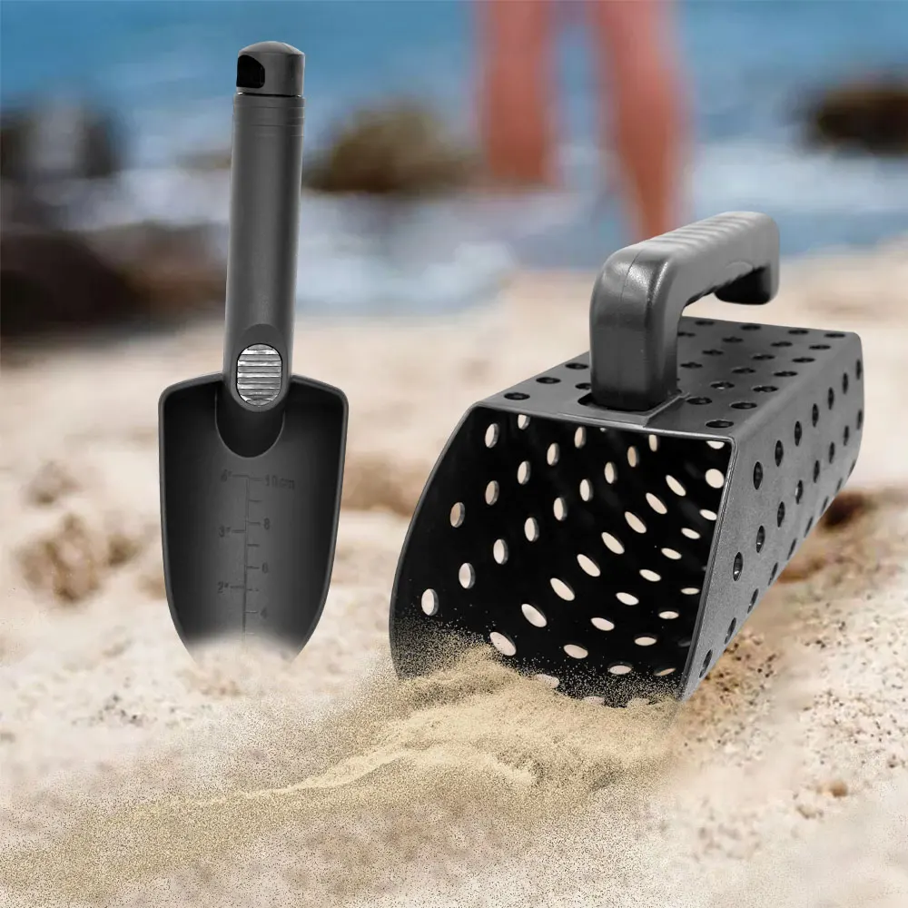 Plastic Metal Detector Shovel Rust Resistant Compact Detecting Sifter Versatile Manual Sand Scoop Shovel for Outdoor Beach ABS