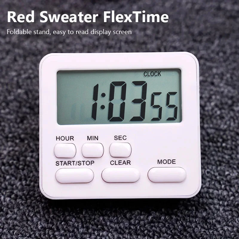 Digital Display Cooking Alarm Clock Kitchen Timer Sleep Stopwatch Clock House Countdown Kids Student Learning Time Manager