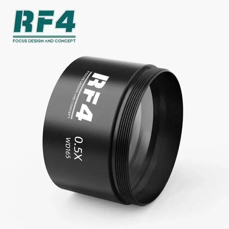 RF4 WD165 0.5X 0.7X 0.48X 0.3X Auxiliary Microscope Objects Lens for Trinocular Stereo Zoom Barlow Camera Glass Lens Tools