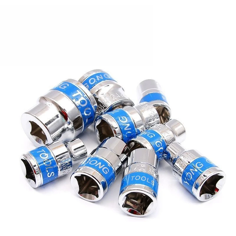 1/2Inch Blue Drive Short Hex Sockets for Nut Removal 8-32mm Socket Spanner, CR-V Steel Socket Set For 1/2 Socket Set
