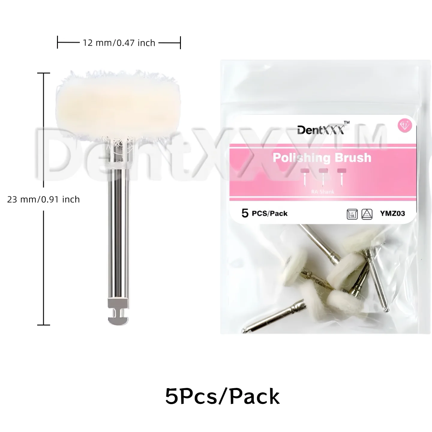 5Pcs/Pack Polishing Brush Felt Wheel Wool Cotton Polishing Brushes Polishers for Rotary Tools 2.35mm Polishing Wheel
