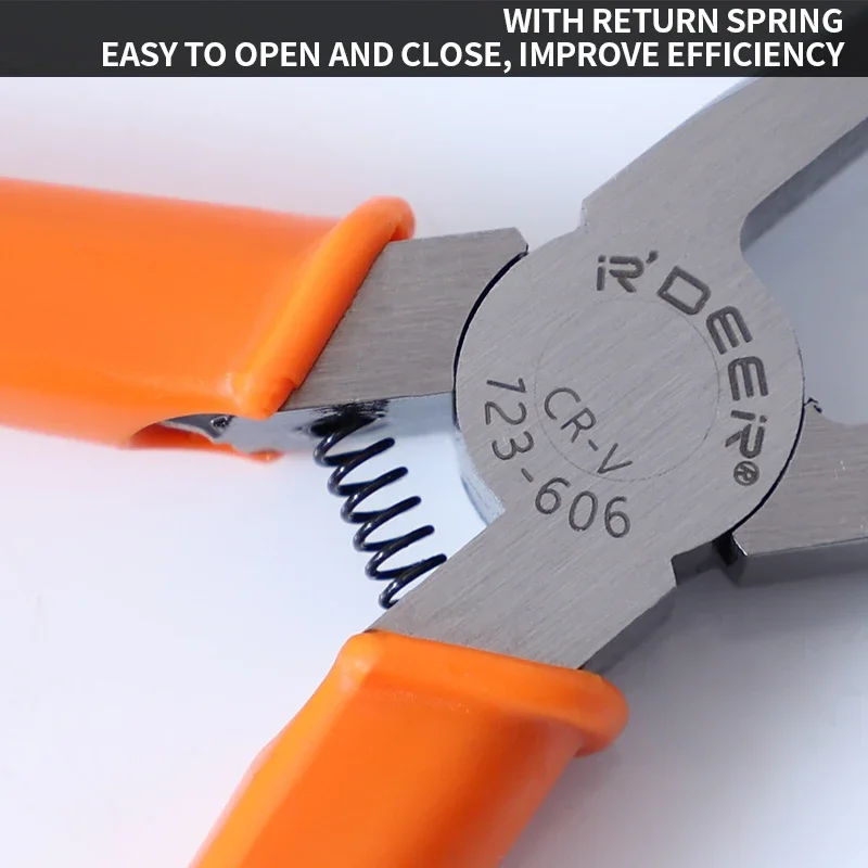 Hand Tool 90-Degree Flush Cutters, CR-V Steel | Precision Sprue & Burr Trimmer for Plastic/Models | 4/6/8/10mm Capacity