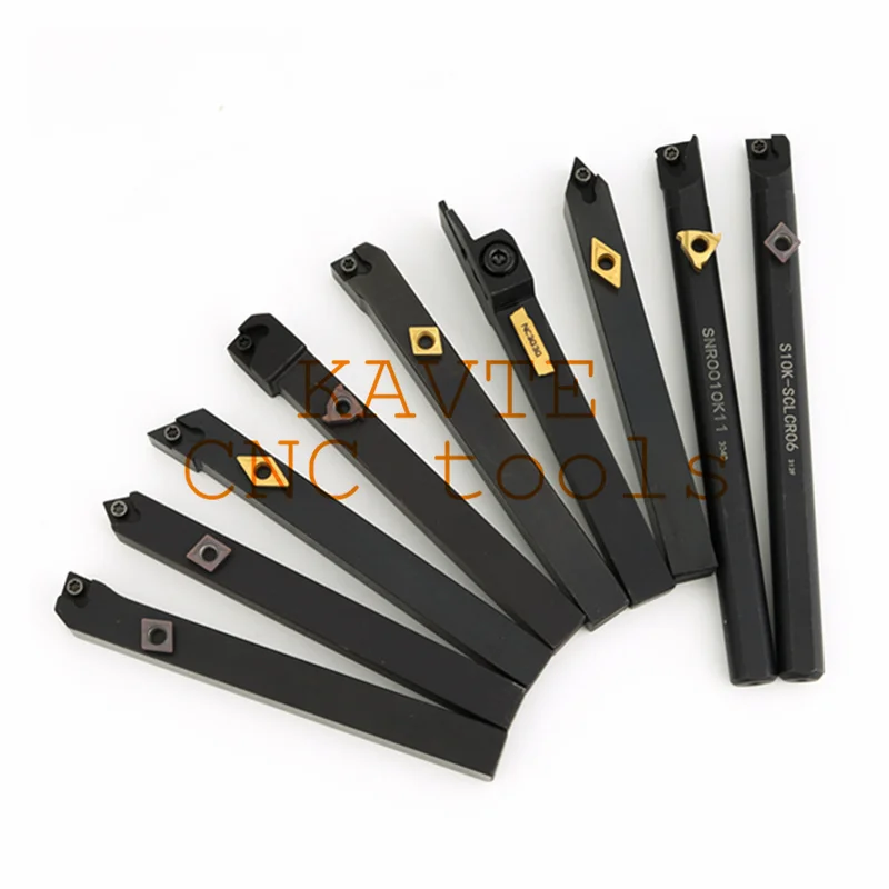 8mm 10mm 12mm 16mm Shank Lathe Turning Tool Holder Boring Bar Lathe Tool Lathe Cutter CNC Metal Turning Rod Holders and Inserts