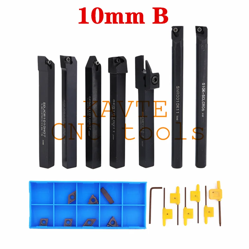 8mm 10mm 12mm 16mm Shank Lathe Turning Tool Holder Boring Bar Lathe Tool Lathe Cutter CNC Metal Turning Rod Holders and Inserts
