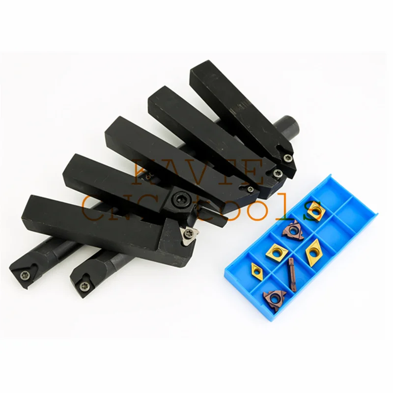 8mm 10mm 12mm 16mm Shank Lathe Turning Tool Holder Boring Bar Lathe Tool Lathe Cutter CNC Metal Turning Rod Holders and Inserts