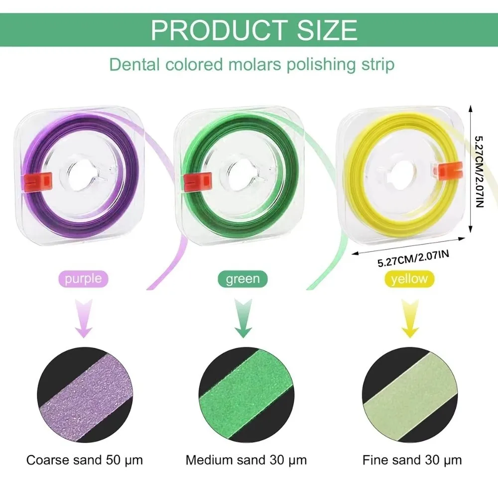 Portable Dental Polishing Strips Multifunctional 20/30/50um Tooth Finishing Strip Tooth Interdental Sanding Surface