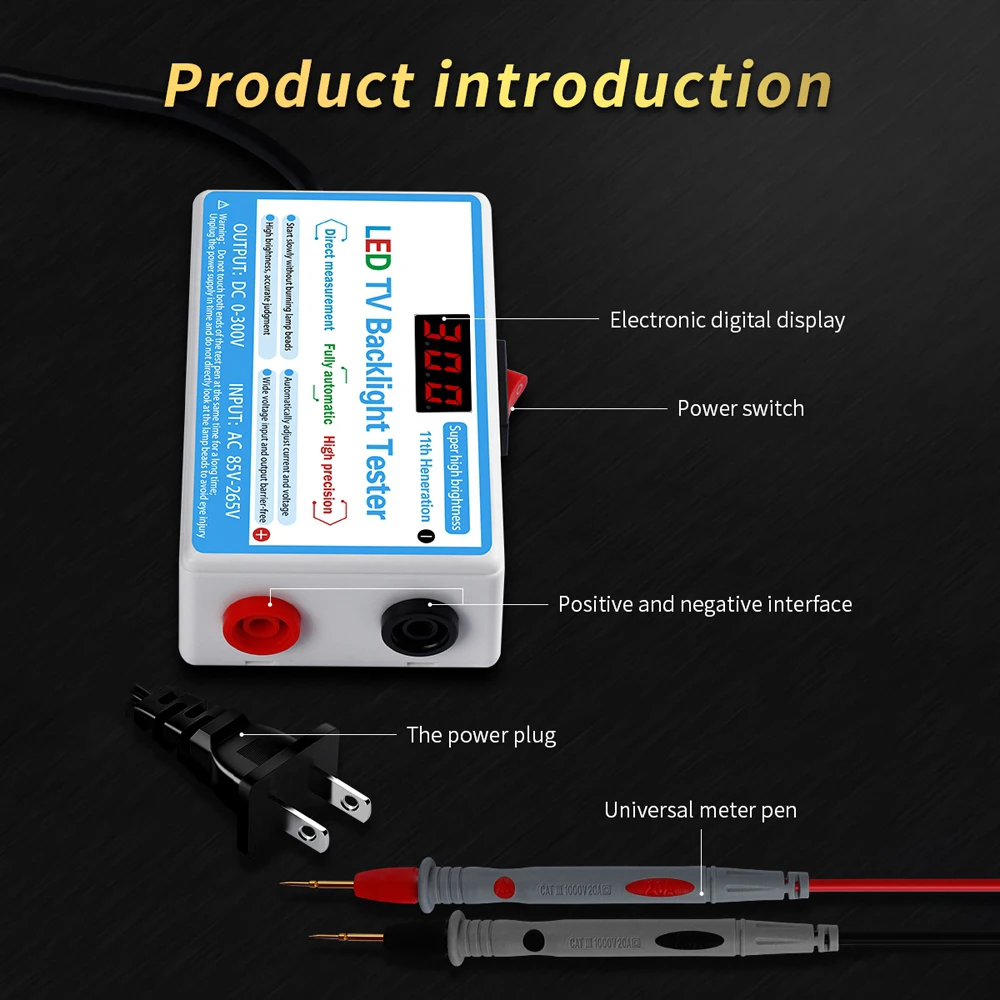 LED Strips Test Tool LED Lamp TV Backlight Tester Multipurpose LED Strips Beads Test Tool Measurement Instruments for LED Light
