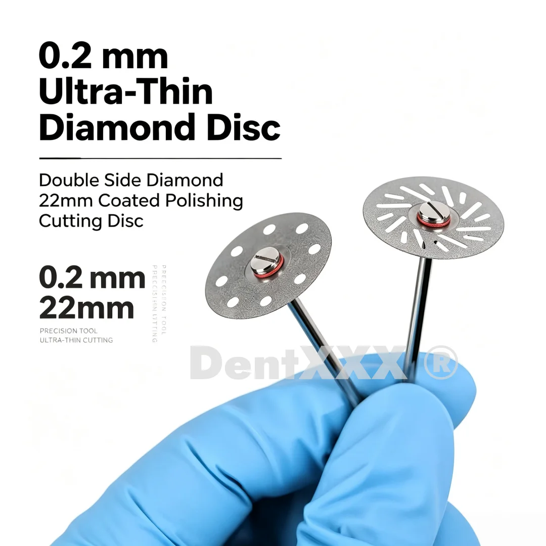 Ultra-Thin Double-Sided Diamond Grinding Discs – 0.20mm Cutting & Polishing Blades with 2.35mm Shank